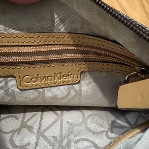 Calvin Klein Beige and Brown Women's crossbody bag